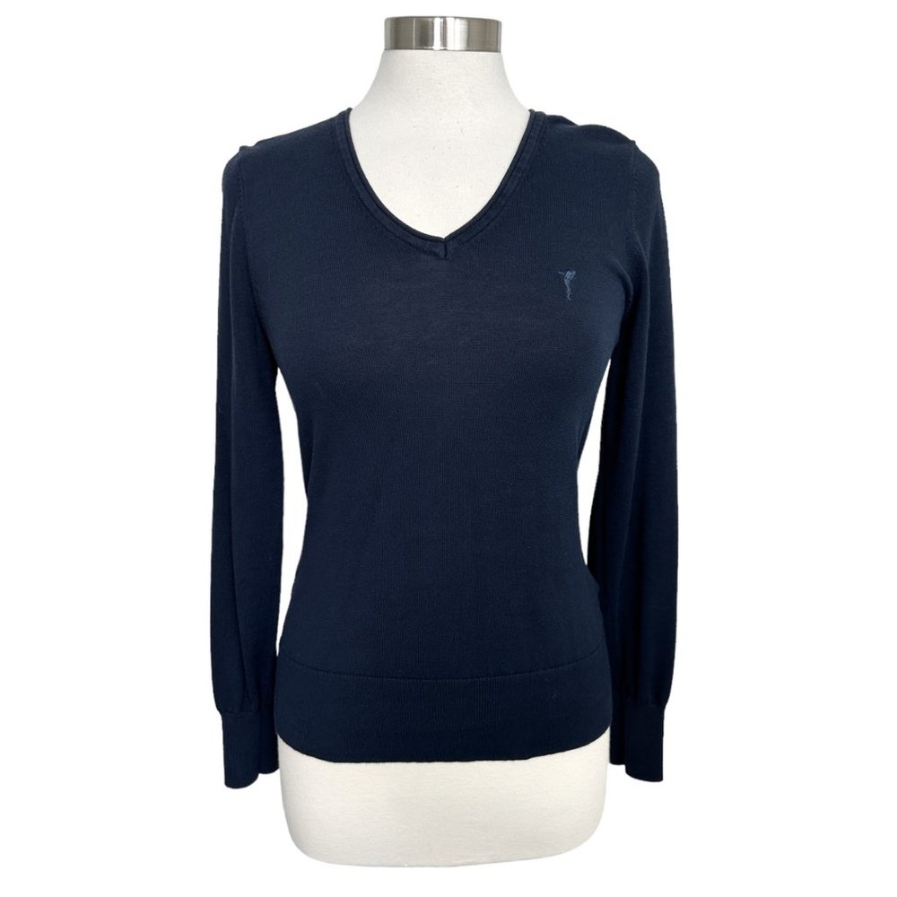 Golfino Women’s M Navy Blue V-Neck Pullover Sweater